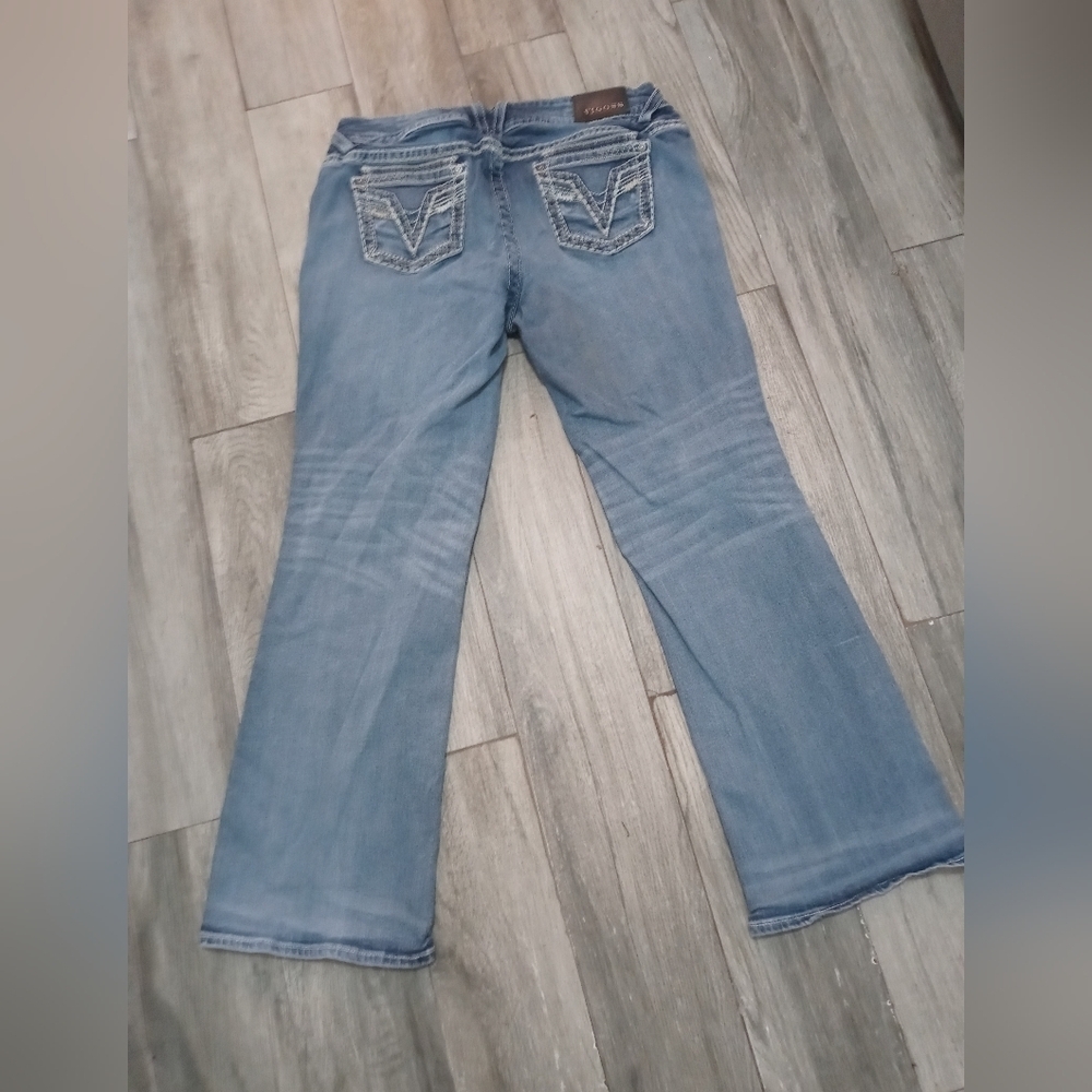 Vicoss Dublin Women's Stretch Medium Wash Boot cut  Jeans w Embroidery sz 16 - Picture 2 of 13